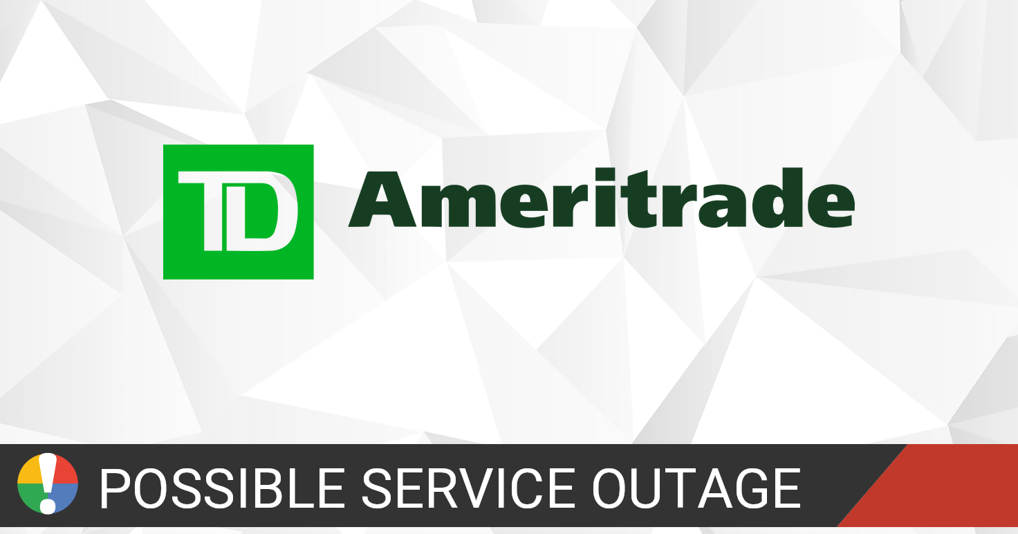 TD Ameritrade Outage Map  Is The Service Down?