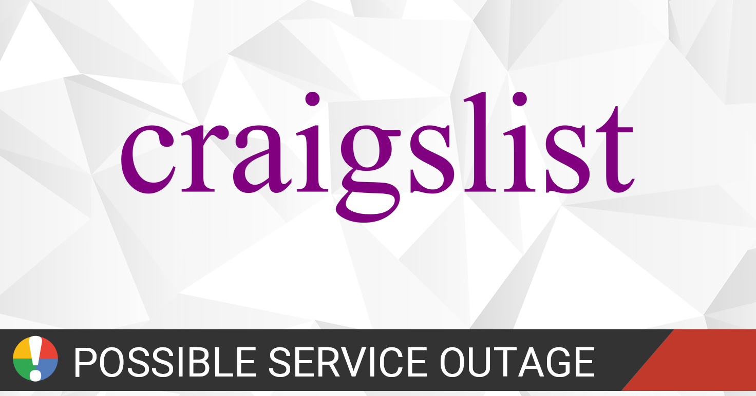Craigslist down? Current status and problems • Is The ...