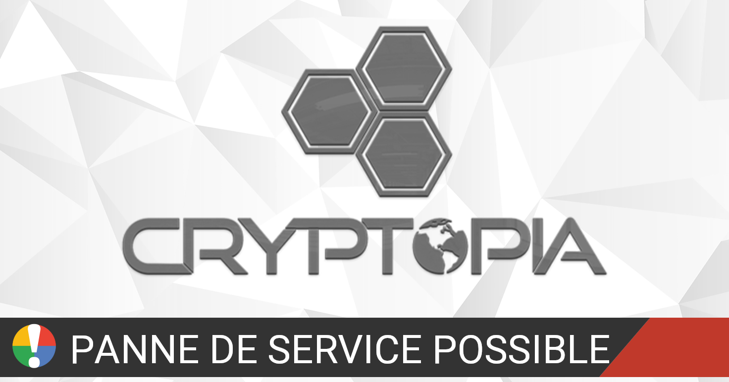 Cryptopia a des pannes? Statut actuel et problèmes • Is The Service Down?  France